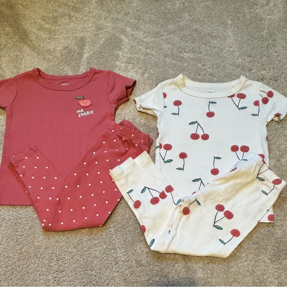 2 / $12 PJs 🤩 Cherry Print 3T Pajama Set